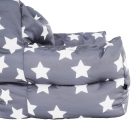 Babzsák, szürke/fehér, csillag minta, LURKO