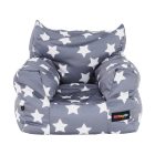 Babzsák, szürke/fehér, csillag minta, LURKO