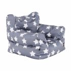 Babzsák, szürke/fehér, csillag minta, LURKO