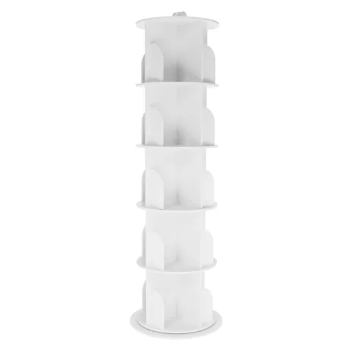 Forgó polcállvány, 5 polc, fehér, ERION TYP 2 + ajándék