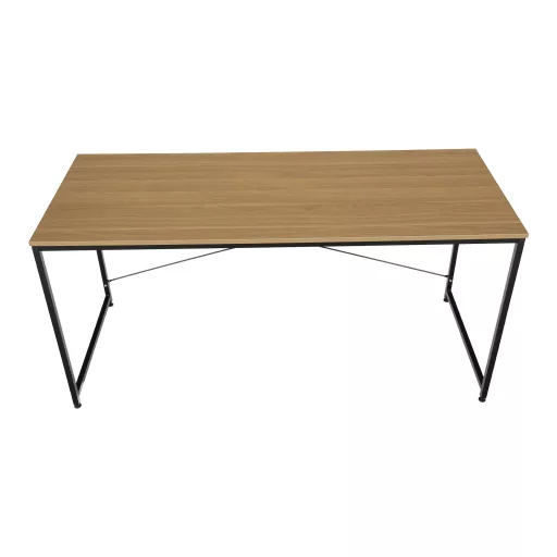 Íróasztal tölgy/fekete, 150x60 cm, MELLORA