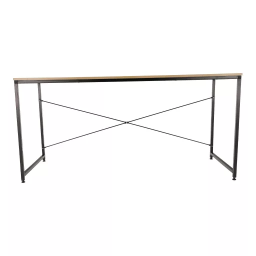 Íróasztal tölgy/fekete, 150x60 cm, MELLORA