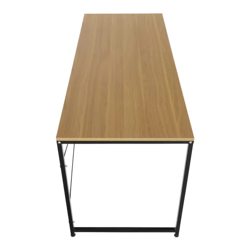 Íróasztal tölgy/fekete, 150x60 cm, MELLORA