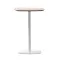 Bárasztal, tölgy/fehér, MDF/fém, átmérő 60 cm, HARLOV