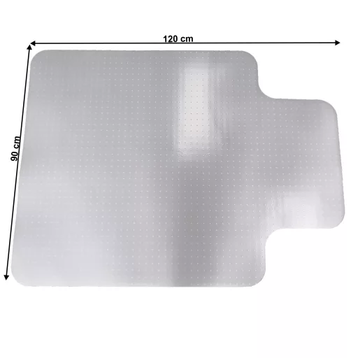 Védőalátét a szék alá, tejes, 90x120 cm, 1,8 mm, ELLIE NEW TYP 9