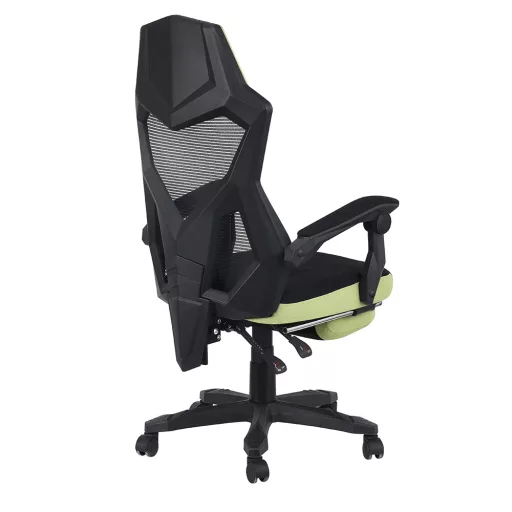 Irodai/gamer szék, fekete/zöld, teherbírás 150 kg, JORIK