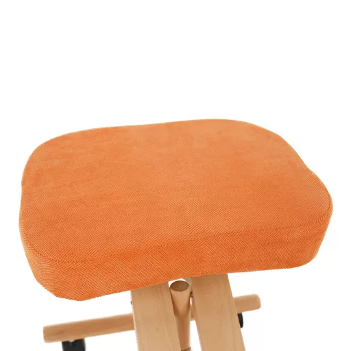 Ergonomikus térdelőszék, narancs/bükkfa, FLONET