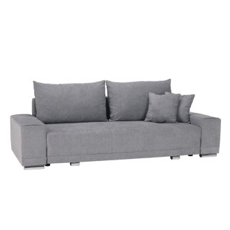 Kinyitható heverő, világosszürke, KEVAN BIG SOFA