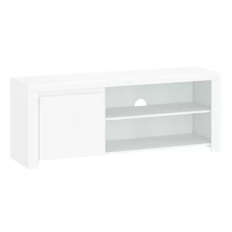 TV asztal 1D/160, fehér fényes, LINDY