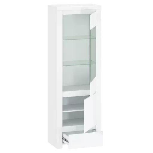 Vitrin 1D1W1S, fehér fényes, LINDY