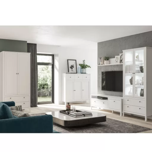 TV asztal 1S1K/160, fehér, OLJE