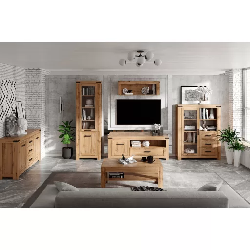 RTV asztal 1D1S/160, wotan tölgy, MORATIZ