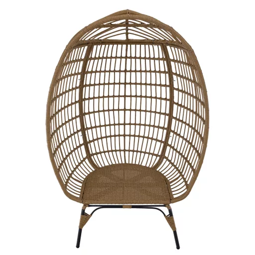 Rattan fotel, természetes/fekete/bézs, KARMEN