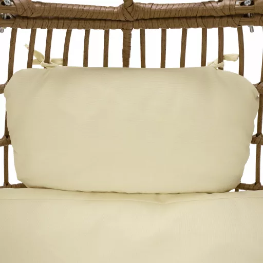Rattan fotel, természetes/fekete/bézs, KARMEN