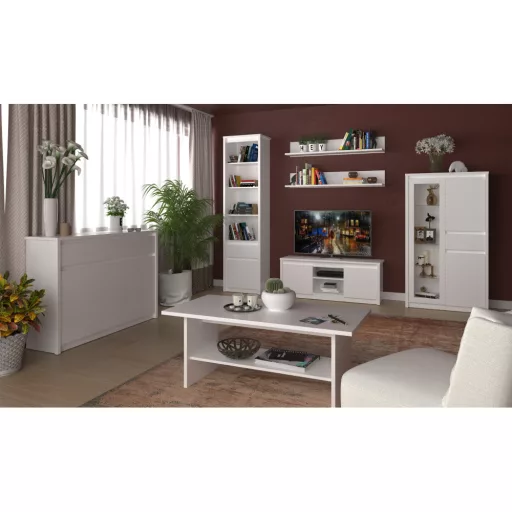TV asztal 2D/125, fehér, ERODIN