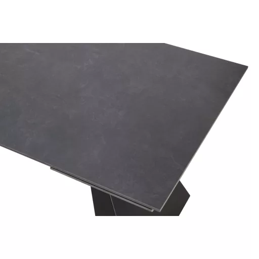 Kihúzható étkezőasztal, grafit/fekete, 160-240,5x90 cm, SALAL
