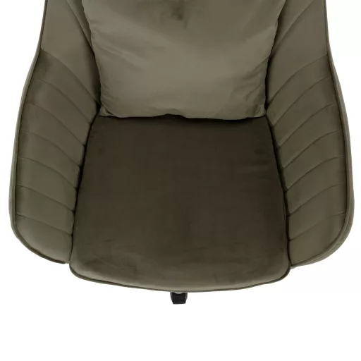 Irodai fotel, szürkésbarna Taupe Velvet anyag/króm, KLIAN