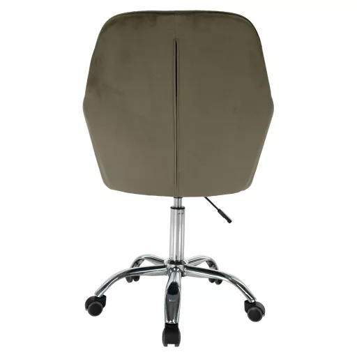 Irodai fotel, szürkésbarna Taupe Velvet anyag/króm, KLIAN