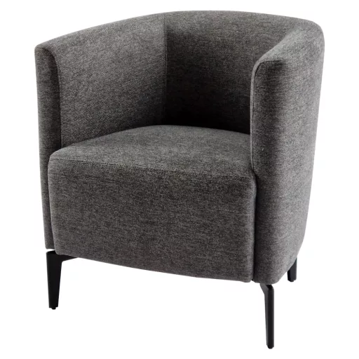 Design fotel, szürke/fekete, KAPY