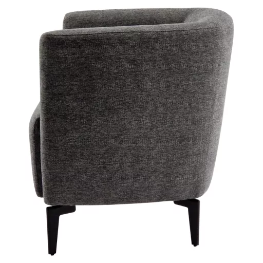 Design fotel, szürke/fekete, KAPY