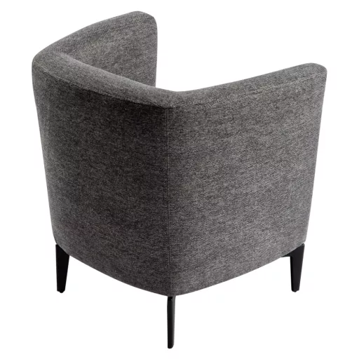 Design fotel, szürke/fekete, KAPY