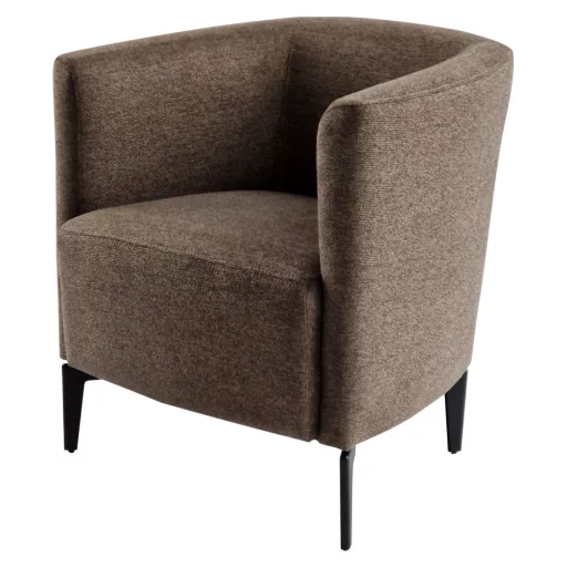 Design fotel, barna/fekete, KAPY
