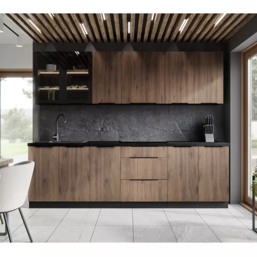 Ajtó mosogatógéphez, okapi dió/fekete, MENZO ZM 570x446