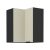 Felső sarokszekrény cashmere/fekete, ARAKA 60x60 GN-72 2F