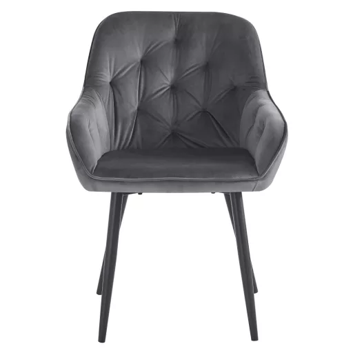 Design fotel, szürke Velvet szövet, VERIO