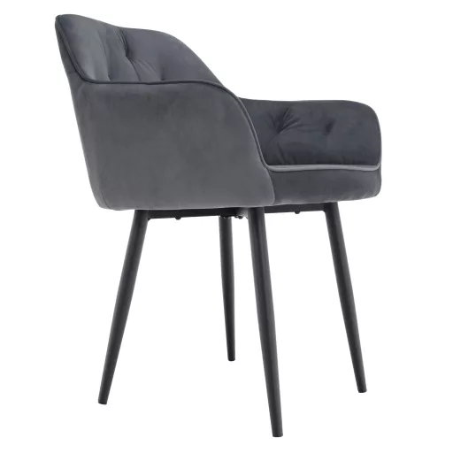 Design fotel, szürke Velvet szövet, VERIO