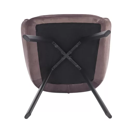 Design fotel, szürkésbarna Velvet/fekete, PETIN