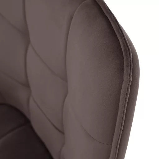 Design fotel, szürkésbarna Velvet/fekete, PETIN
