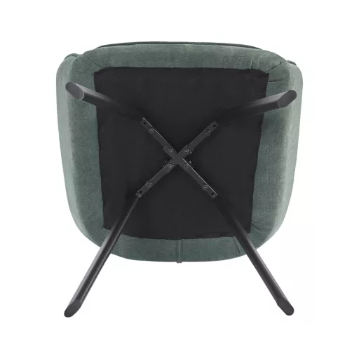 Design fotel, zöld Velvet/fekete, PETIN