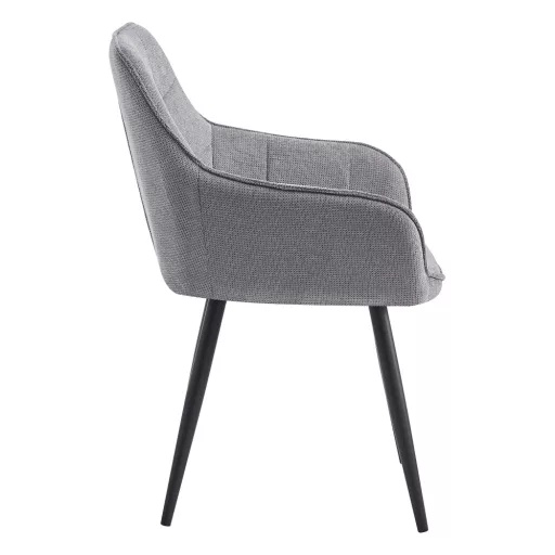 Design fotel, szürke/fekete, MARKEN