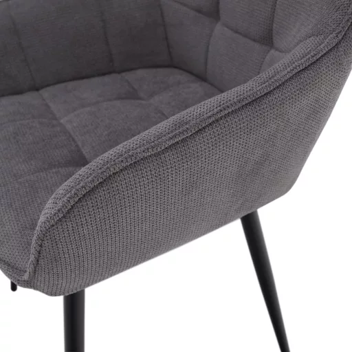 Design fotel, szürke/fekete, MARKEN
