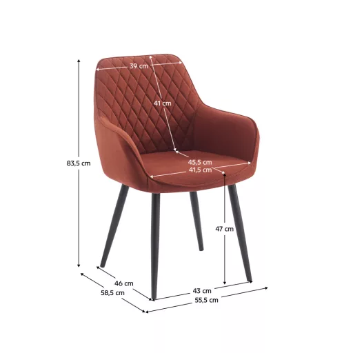 Design fotel, barna/fekete, OSKOR