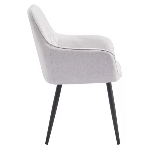 Design fotel, világosszürke/fekete, OSKOR