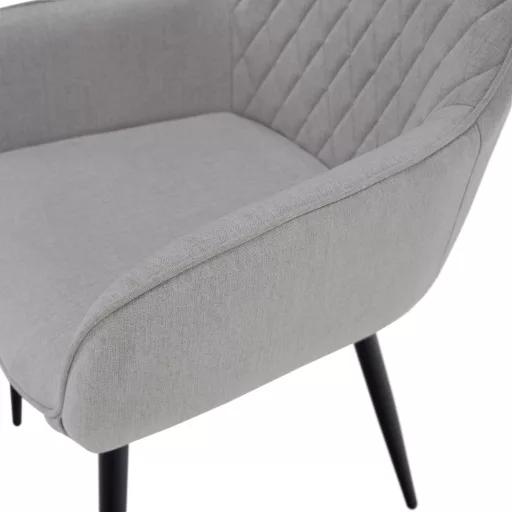 Design fotel, világosszürke/fekete, OSKOR