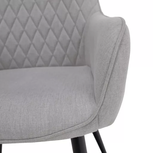 Design fotel, világosszürke/fekete, OSKOR