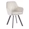 Design fotel, bézses szürke Velvet szövet, AURIL