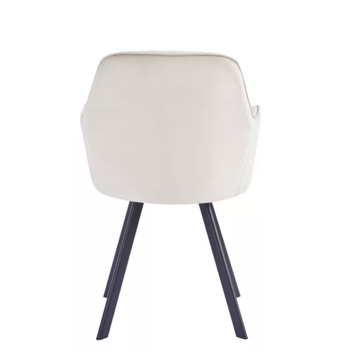 Design fotel, bézses szürke Velvet szövet, AURIL