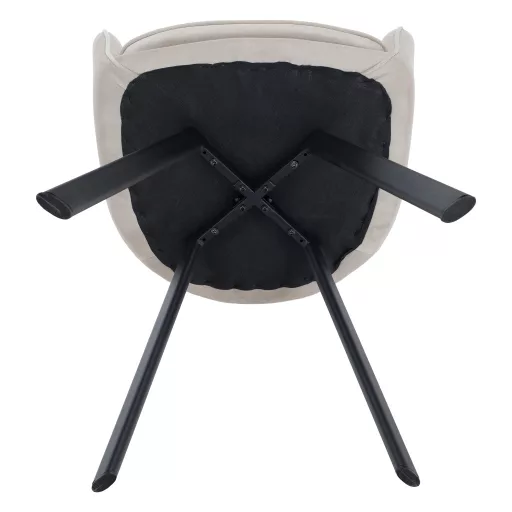 Design fotel, bézses szürke Velvet szövet, AURIL