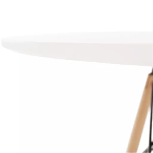 Étkezőasztal,  fehér/bükk, átmérő 90 cm, GAMIN 2 NEW 90