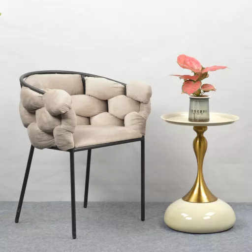 Étkezőszék, szürkésbarna Taupe Velvet szövet/fekete, DOROTA