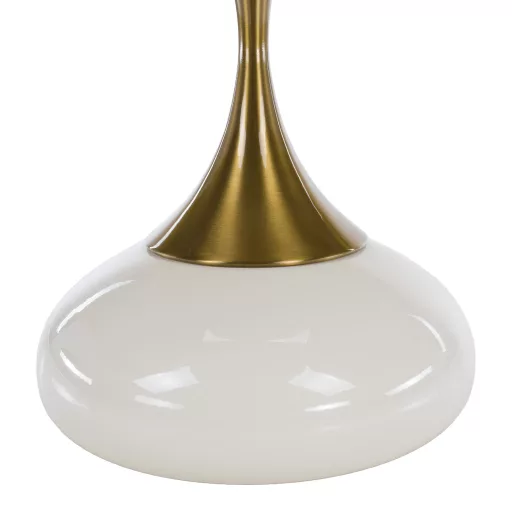 Kisasztal, fehér Ivory/arany, FEJ