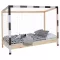 Montessori ágy, természetes/fehér/fekete, 90x200, FUTAL