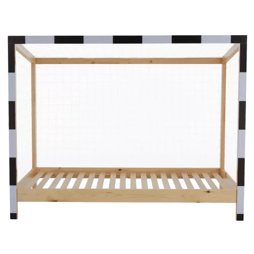 Montessori ágy, természetes/fehér/fekete, 90x200, FUTAL