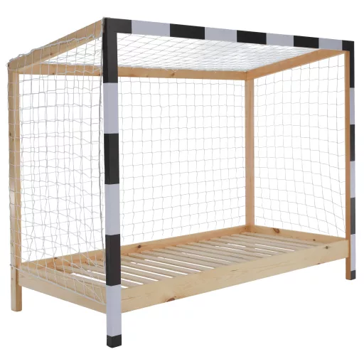 Montessori ágy, természetes/fehér/fekete, 90x200, FUTAL