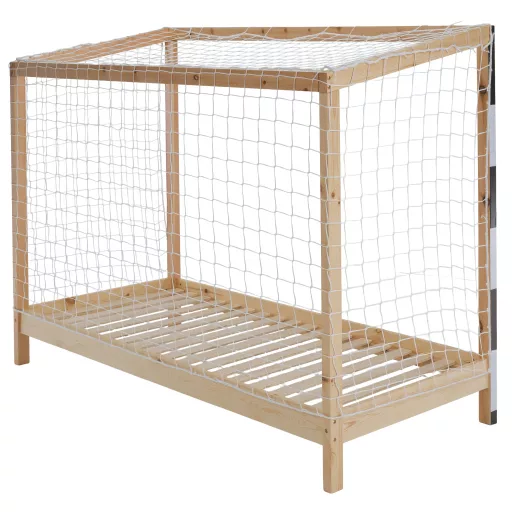 Montessori ágy, természetes/fehér/fekete, 90x200, FUTAL