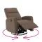 Relax forgószék fotel, szürkésbarna taupe, MEKENZI